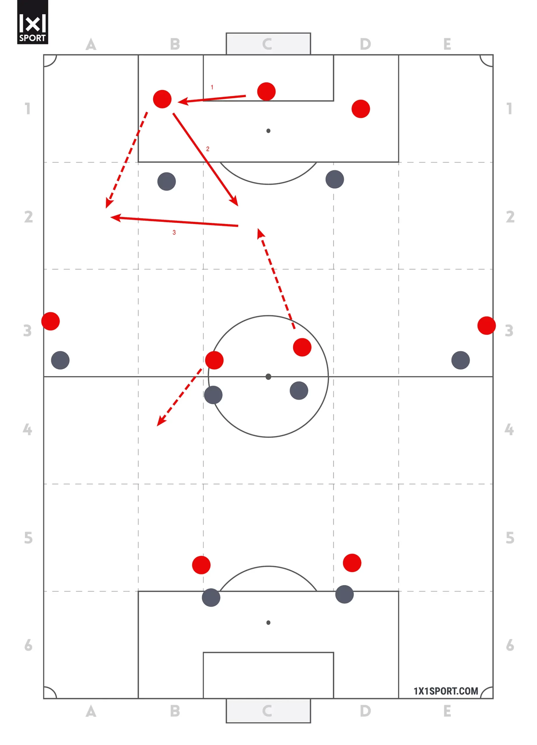 9vs9 Aufbau im 2-4-2 mit enger Schaukel