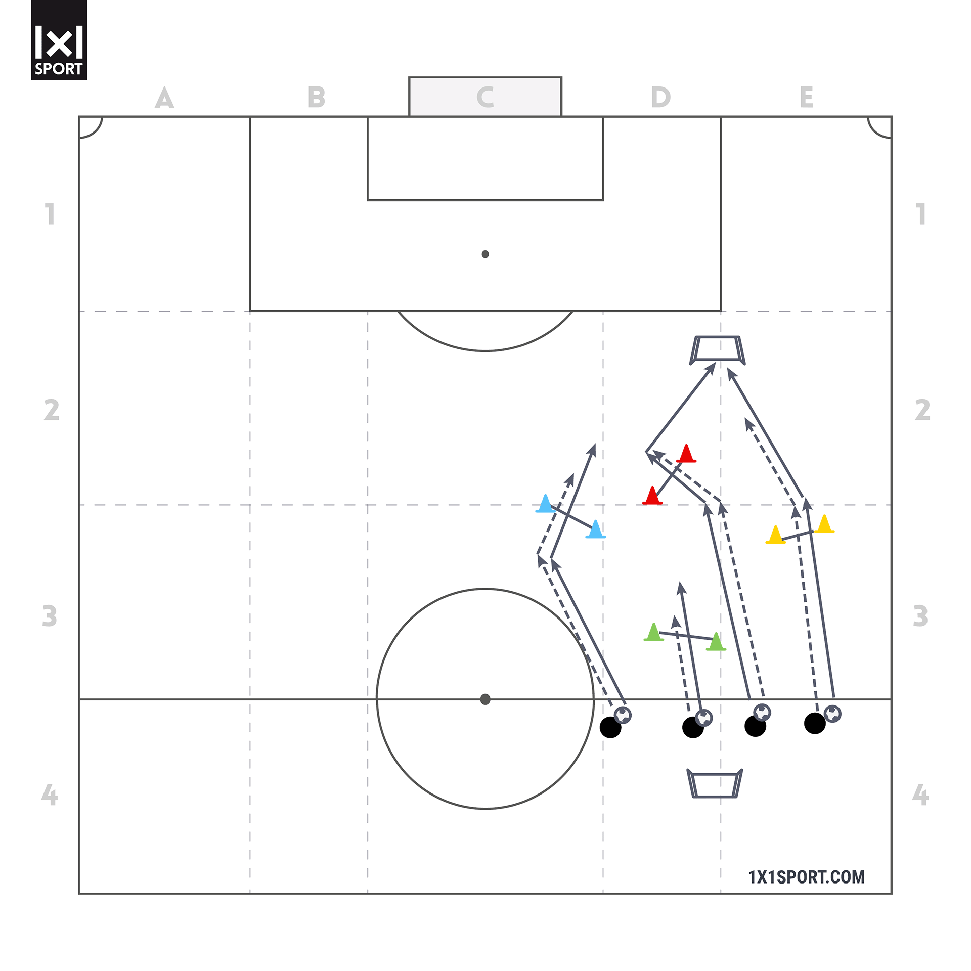 Übungsaufbau – Minitor-Mini-Golf