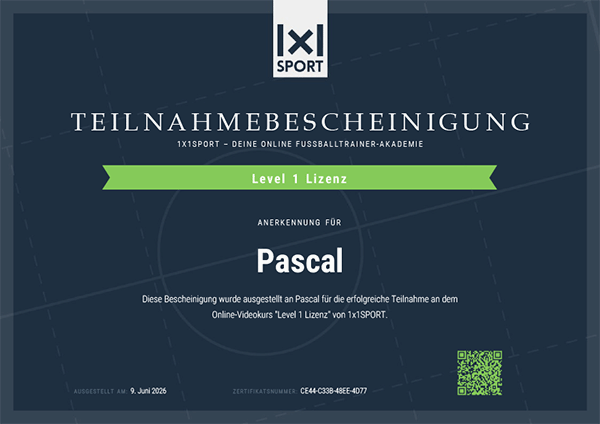 Level-1-Lizenz-bescheinigung Level-1-Lizenz-bescheinigung