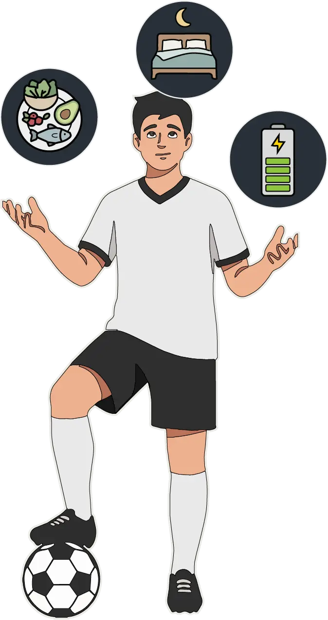 Gute Spieler achten auf Ernährung und guten Schlaf Gute Spieler achten auf Ernährung und guten Schlaf